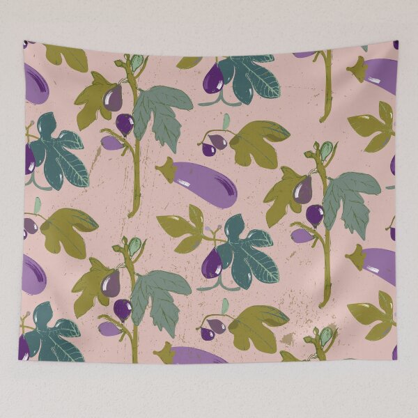 Item preview, Pattern with figs and aubergine  designed and sold by Saraiaguiar.
