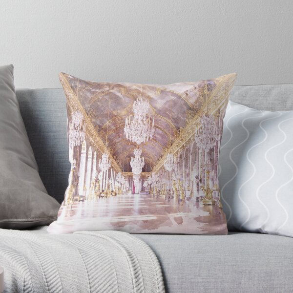 Palace Ballroom Watercolor Versailles Throw Pillow