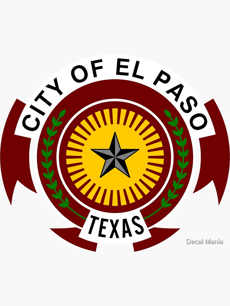 "El Paso Texas Flag Decal" Sticker for Sale by zsonn Redbubble