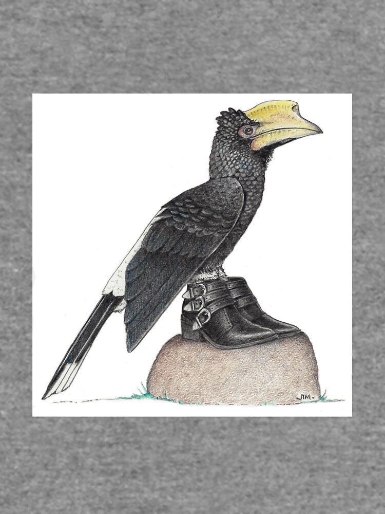 Thumbnail 5 of 5, Lightweight Sweatshirt, Hornbill in buckle shoes designed and sold by JimsBirds.