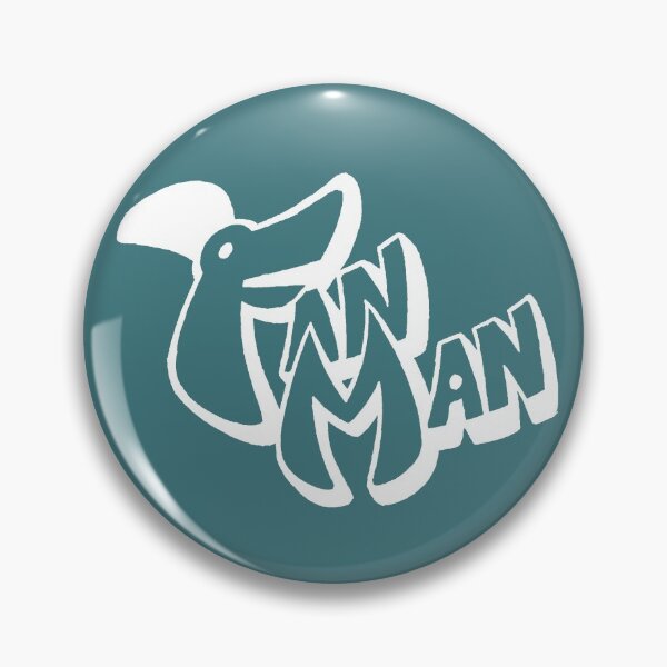 Aperçu de l'œuvre Logo de l'homme fan - dessiné à la main (blanc) créée et vendue par ThatJordo.