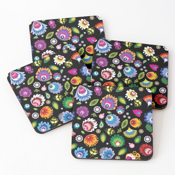 Item preview, Folk meadow on black designed and sold by FK-UK.