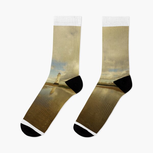 Item preview, Dramatic Cloud and Water Reflection Seascape. Location . New Brighton Perch Rock Lighthouse. New Brighton,Wirral,Merseyside. England. designed and sold by ALEXANDER  STEPHEN PEMBERTON.
