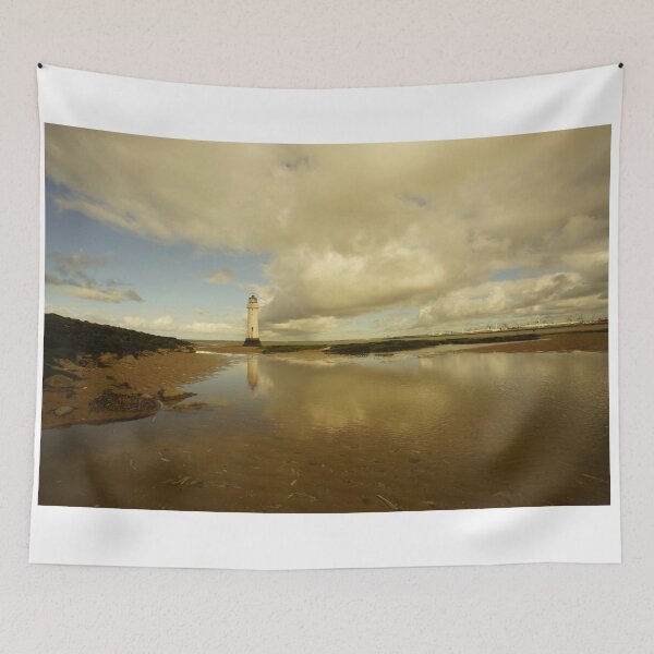 Item preview, Dramatic Cloud and Water Reflection Seascape. Location . New Brighton Perch Rock Lighthouse. New Brighton,Wirral,Merseyside. England. designed and sold by ALEXANDER  STEPHEN PEMBERTON.