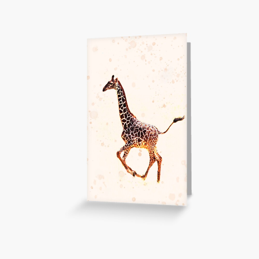 Blank inside Giraffe Greetings Card Foiled