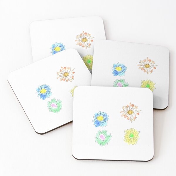 Item preview, Four Flowers designed and sold by Skiing On Fluffy Clouds.