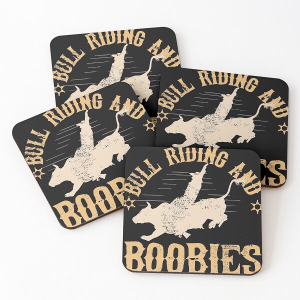 Item preview, Boobies and Bull Riding Fun Gift Design Cowboy Present design designed and sold by Lisbob.