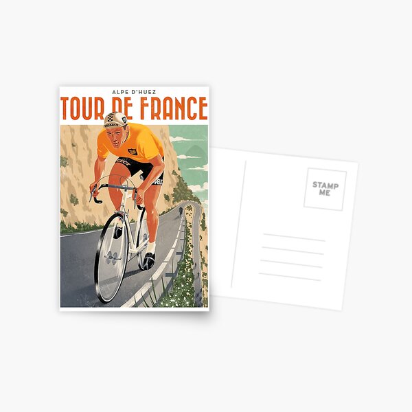 Travel Poster - Alpe D'Huez - Tour de France Postcard