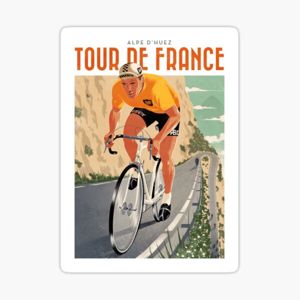 Travel Poster - Alpe D'Huez - Tour de France Sticker