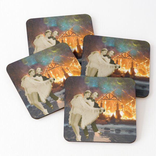 Item preview, Set the Night On Fire - Vintage Inspired Collage Art designed and sold by JennCreatesArt.