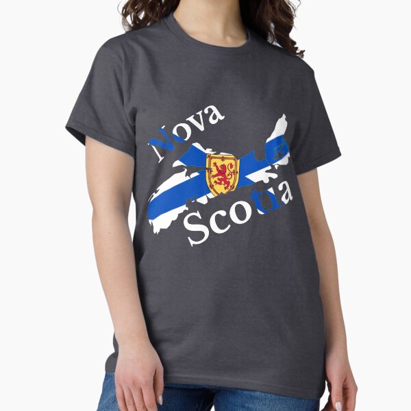 Vista previa del artículo con la obra «Mapa de la bandera de Nueva Escocia, NS, Canadá», diseñado y vendido por marosharaf.