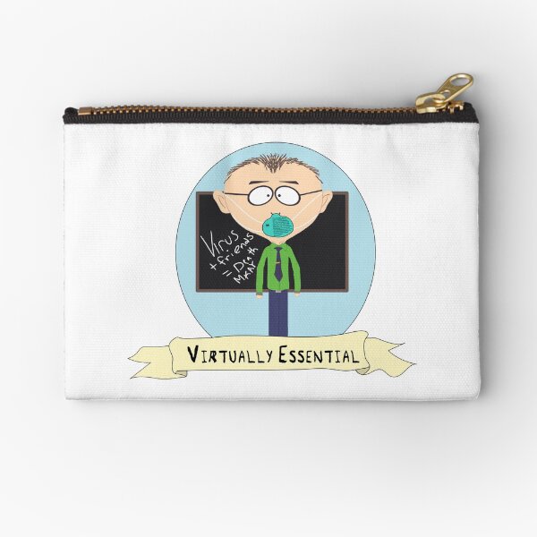 essential workers: mr macky is virtually essential Zipper Pouch