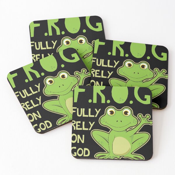 Item preview, Fully Rely On God Christian Frog Lover FROG Gift Idea print designed and sold by Lisbob.
