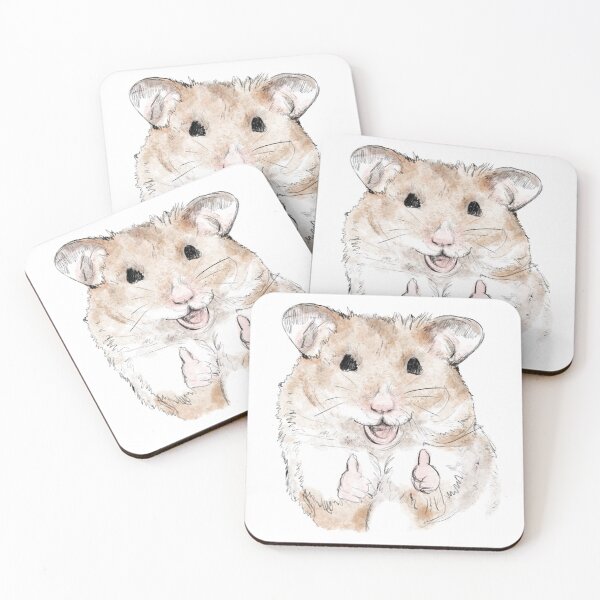 Item preview, Pegatina Thumbs Up Hamster Meme Design designed and sold by danycati.