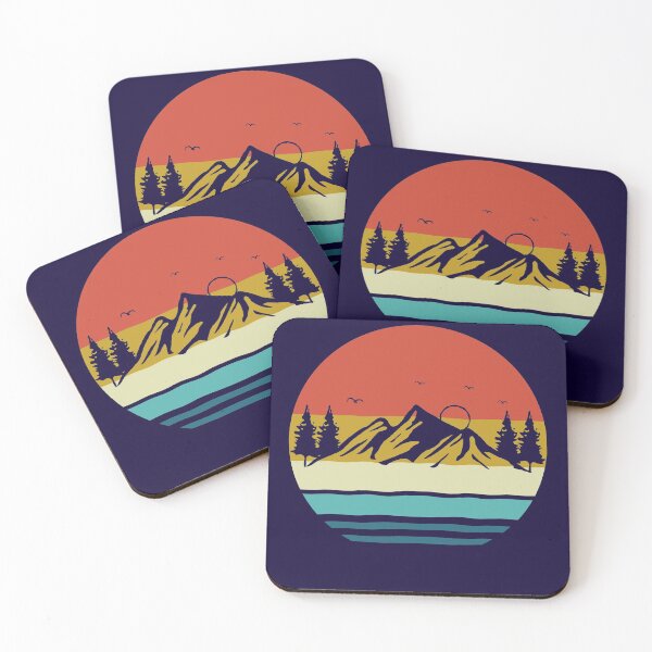 Item preview, Camping - Vintage Retro Mountains and Trees - Outdoors Nature Lover - Hiking Shirt Gift designed and sold by HappyTees Lab.