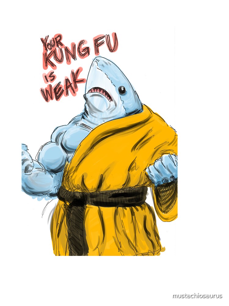 Shaolin Shark Baby One Piece By Mustachiosaurus Redbubble