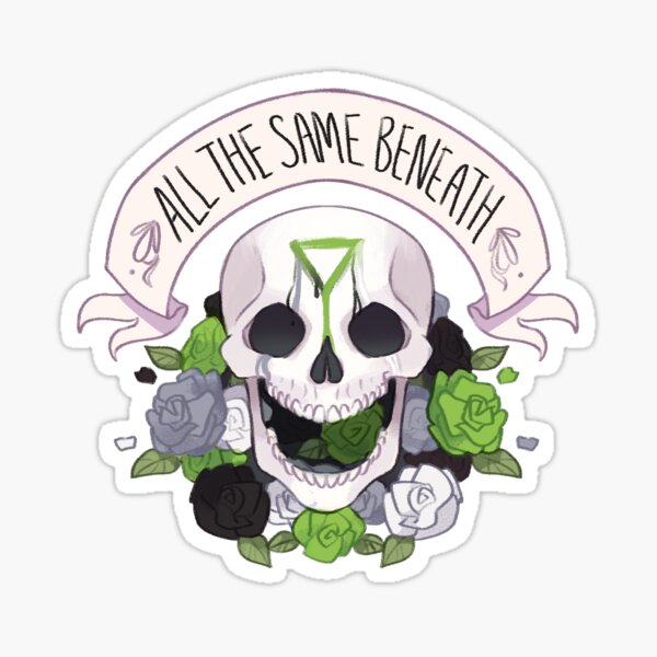 Pride Skull - Demiromantic Sticker