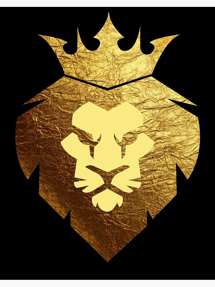 King Of The Jungle Lion King Gold King Lion Design Art Board Print By 12thmoon Redbubble