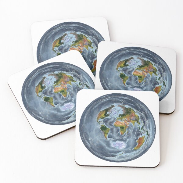 Item preview, Azimuthal E projection - World Relief Map showing land and oceans designed and sold by ThinkAboutMaps.