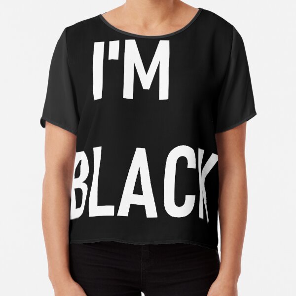 I'm Black Chiffon Top