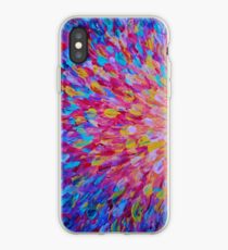 SPLASH, Revisited - Bold Beautiful Feminine Romance Ocean Beach Waves Abstract Acrylic Magenta Crimson iPhone Case