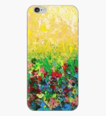 Vinilo o funda para iPhone SALA DE ESTAR DE LA NATURALEZA - Gorgeous Bright Bold Nature Wildflower Field Paisaje Arte abstracto