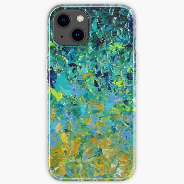 BEAUTY BENEATH THE SURFACE - Stunning Lake Ocean River Water Nature Green Blue Teal Yellow Aqua Abstract iPhone Soft Case
