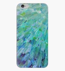 SEA SCALES - Beautiful BC Ocean Theme Peacock Feathers Mermaid Fins Waves Blue Teal Abstract iPhone Case