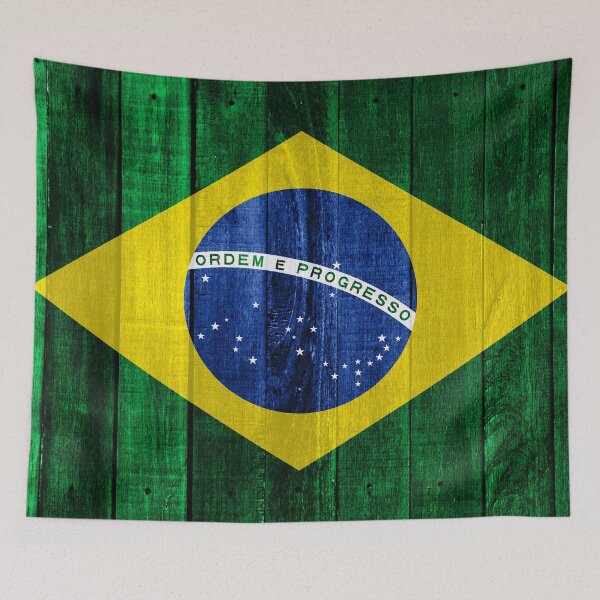 Artikelvorschau, Wood flag of Brazil entworfen und verkauft von Dr-Pen.