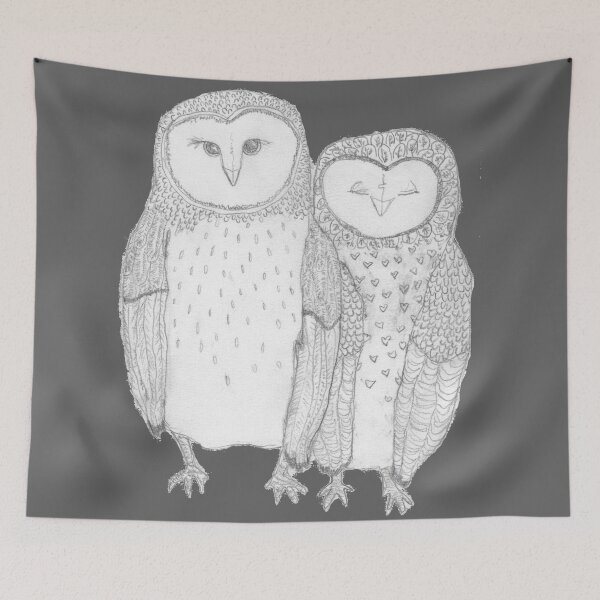 Item preview, Cute Owl Couple designed and sold by ArtChildGalore.