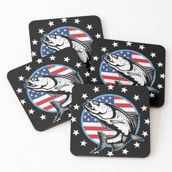 Item preview, USA Flag Patriotic Trout Fish American Gift Design  design designed and sold by Lisbob.