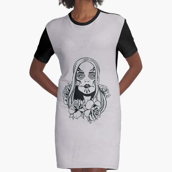 Skeleton woman Graphic T-Shirt Dress