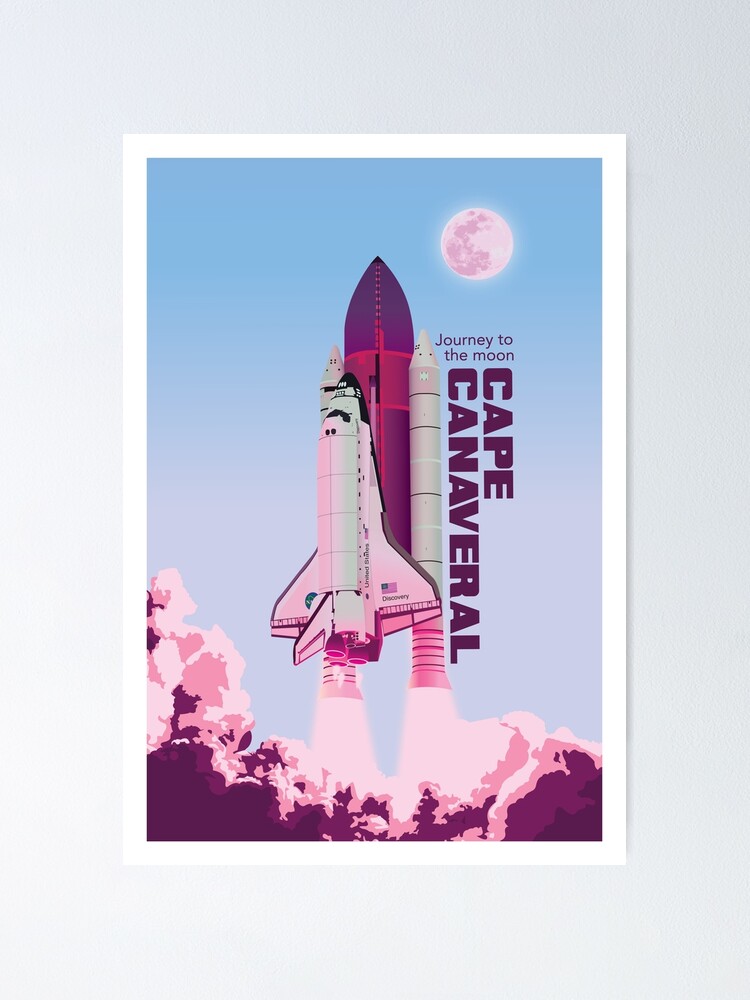 cape canaveral travel poster