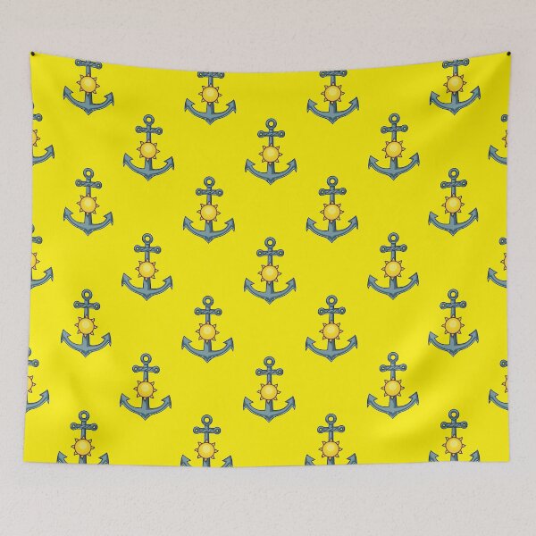 Item preview, Anchor Summer Pattern on Yellow designed and sold by redjaygraphics.