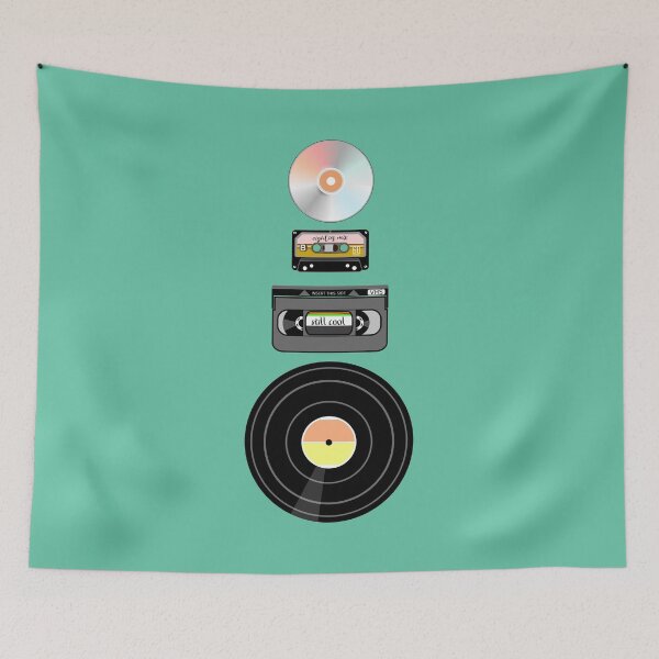 Item preview, Retro Vinyl and Cassette Tape Pattern designed and sold by piedaydesigns.