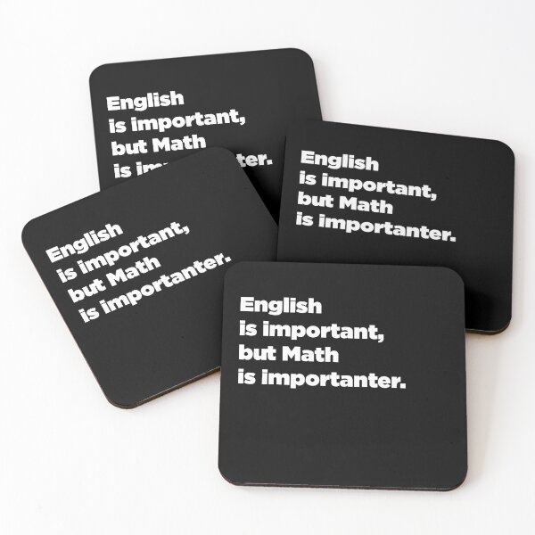 Artikelvorschau, Englisch ist wichtig, aber Mathematik ist wichtiger. entworfen und verkauft von SubtleSplit.