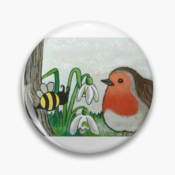 Item preview, Winter Bee Gone (Robin/Snowdrops)  designed and sold by Debbee75.