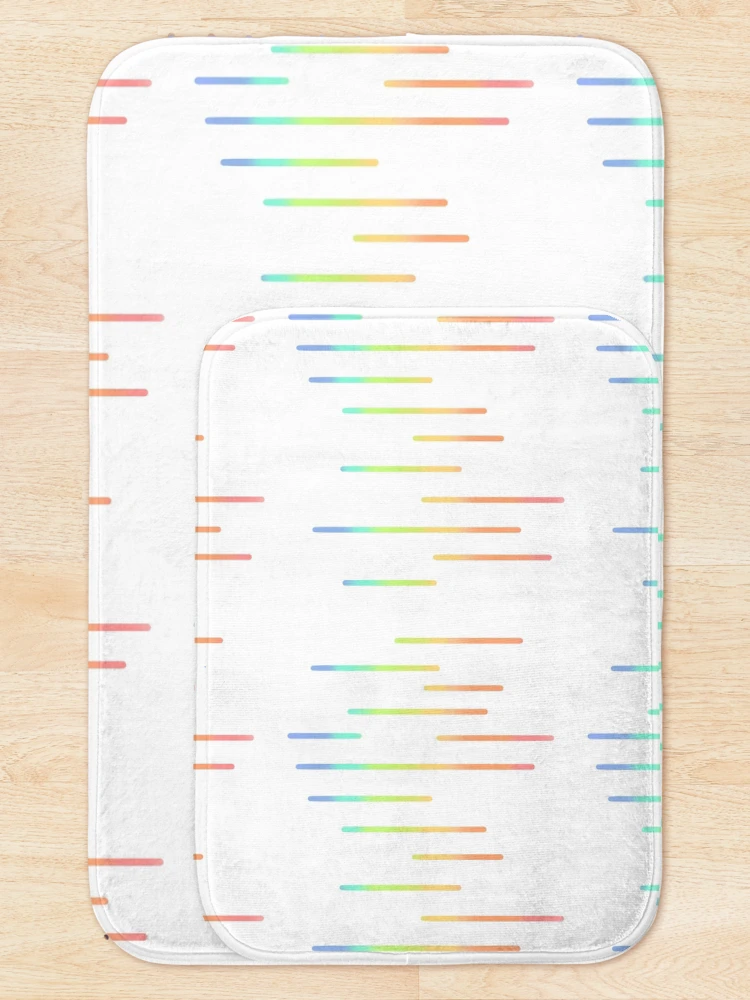 Thumbnail 5 of 6, Bath Mat, Rainbow Pattern designed and sold by pixiekitcat.