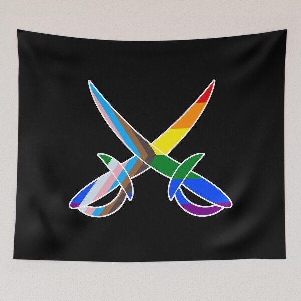 Item preview, Pride Pirate Swords -- Progress Pride Flag designed and sold by halberdier.
