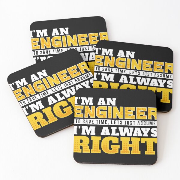 Item preview, I Just Assume I'm Right Engineer Gift Design Idea graphic designed and sold by Lisbob.