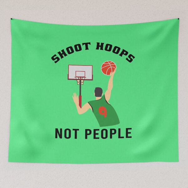 Item preview, Shoot hoops not people funny basketball  designed and sold by osamamohamad.