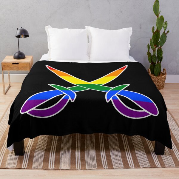 Item preview, Gay Pride Pirate Swords -- The Classic Six Stripe Rainbow Flag designed and sold by halberdier.