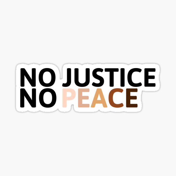 Vista previa del artículo con la obra «Sin justicia no hay paz», diseñado y vendido por Wolfsign.
