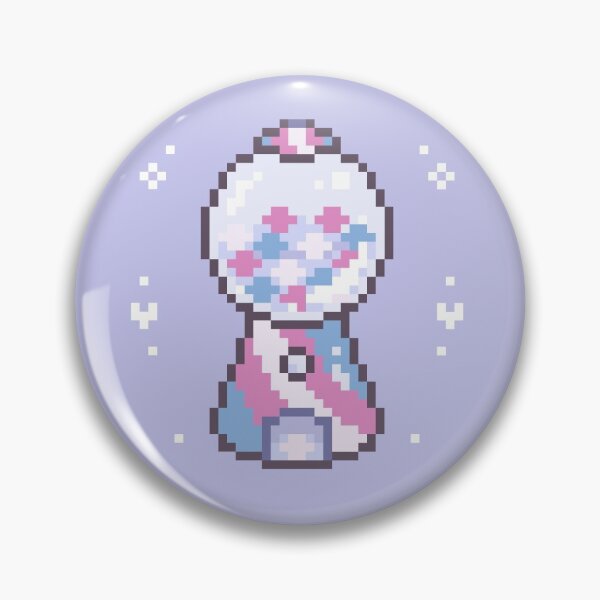 Item preview, Trans Pride Pixel Bubblegum Machine  designed and sold by abitofkake.