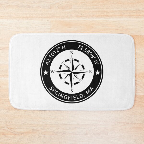 Item preview, Springfield, Massachusetts Geographical Coordinates designed and sold by TeeOhGraphics.