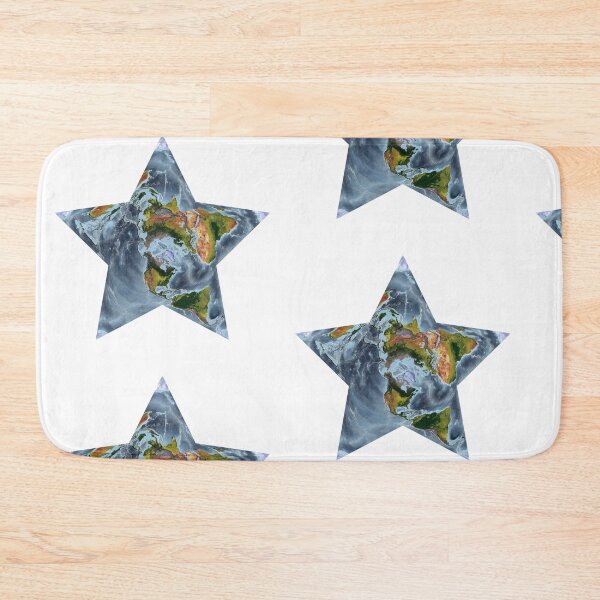 Item preview, Berghaus Star AAG projection - World Relief Map showing land and oceans designed and sold by ThinkAboutMaps.