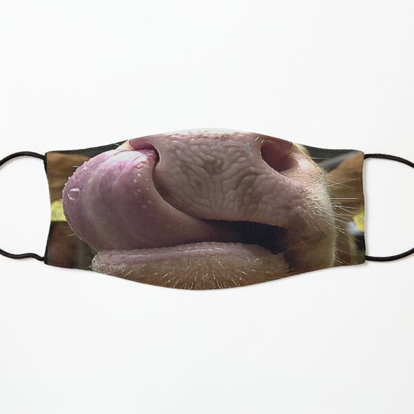 Cow licking Lover Funny Face Cute Animals Gifts showing close nose and Tongue out fitting your face Kids Mask