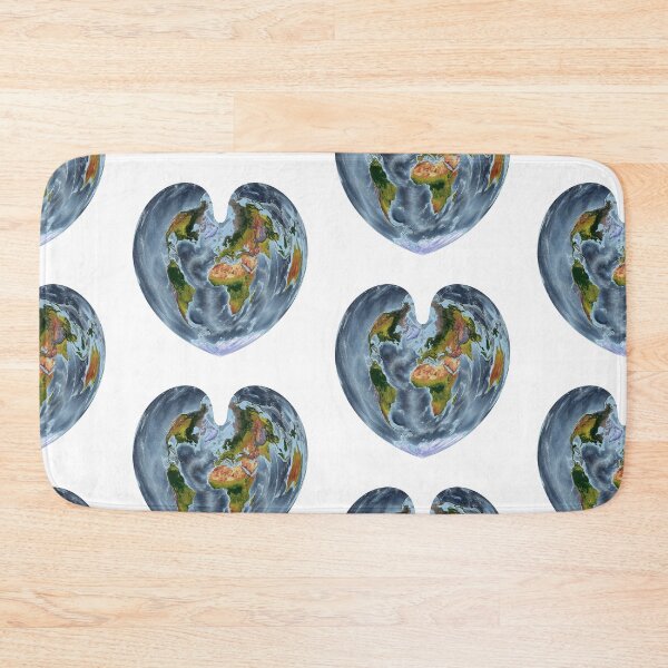Item preview, Bonne projection - World Relief Map showing land and oceans designed and sold by ThinkAboutMaps.