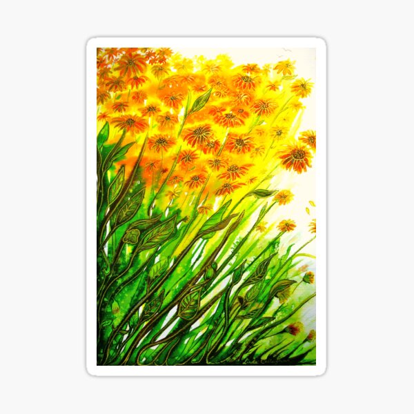 Sizzling Sunflowers Sticker