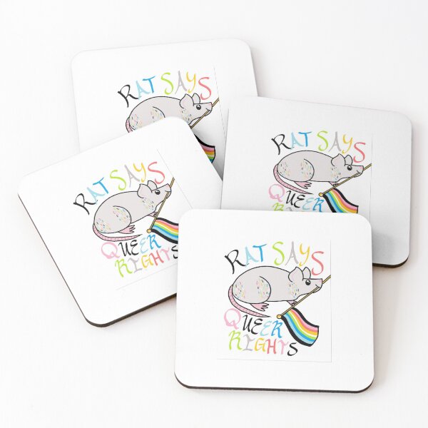 Item preview, Rat says Queer rights cartoon logo designed and sold by gay-teen-artist.